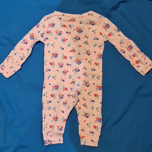 Carter's Newborn Zip Cotton Footless PJ - Picture 3 of 3